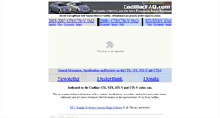 Desktop Screenshot of cadillacfaq.com